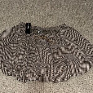 Checkered Women's Bubble Skirt